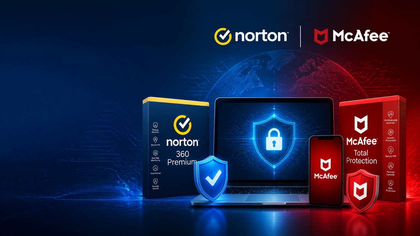 Antivirus protection and cybersecurity concept